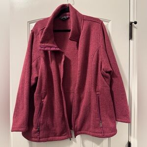 Lands' End Women's Raspberry Teddy Jacket